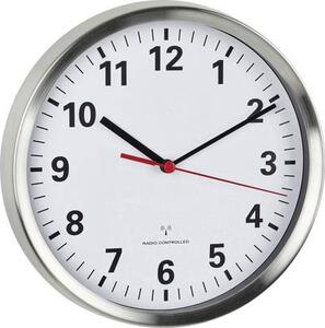TFA Dostmann Rádiójel vezérlésű csendes falióra 22 x 4,5 cm, alu, (60.3529.02)