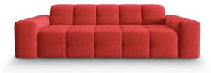 Piros bársony kanapé 222 cm Kendal – Micadoni Home