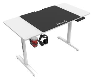 Állítható magasságú asztal Pomona 110 x 60 x 72 - 117 cm fehér/fehér/fekete