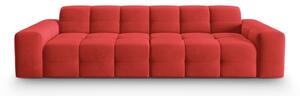 Piros bársony kanapé 255 cm Kendal – Micadoni Home
