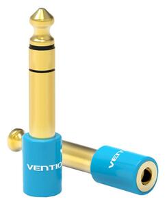 Vention sztereó audio adapter 3.5 mm Dugasz, 6.5 mm Aljzat, kék (VAB-S01-L)