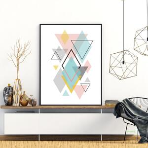 Poszter - Pastel Triangle (A4)