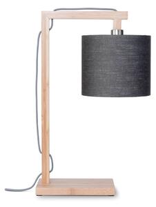Himalaya asztali lámpa sötétszürke búrával és bambusz lámpatesttel - Good&Mojo
