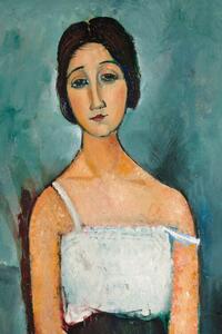 Reprodukció Christina, Portrait of a Girl in White - Amedeo Modigliani
