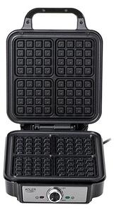 Adler AD 3083 Gofrisütő 1800W - Fekete/Ezüst