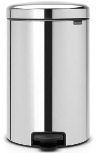 BRABANTIA NewIcon pedálos hulladékgyűjtő szagmentesen záródó Soft-Close fedél műanyag tartály 20L - Y méret r.m. acél fényes - 113987