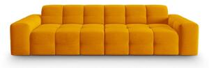 Okkersárga bársony kanapé 255 cm Kendal – Micadoni Home