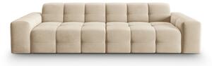 Bézs bársony kanapé 255 cm Kendal – Micadoni Home