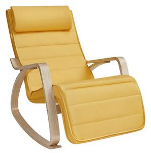 Hintaszék, nyírfából készült pihenő fotel, 5 pozícióban állítható lábrésszel, 150kg