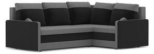 Összecsukható sarok ülőgarnitúra MILTON II modell 2 Jobb Szürke / fekete