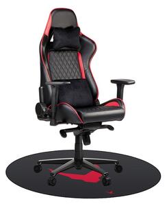 VARR gamer szőnyeg, szék alá, kör alakú, fekete