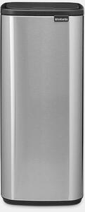 Brabantia Bo Touch Bin nyomófedeles hulladékgyűjtő, karcsú, négyzetes forma, műanyag tartály, 30L - O méret, r.m. acél, selyem matt ujjlenyomatmentes - 238246