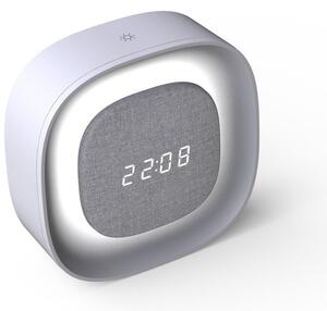 Techly IC-CLOCK-56WH napelemes rádiós vezérlésű óra Digitális ébresztőóra Szürke, Fehér
