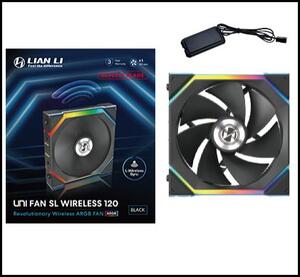 Lian Li UNI FAN SL Wireless 120 Reverse Blade hűtő ventilátor fekete (12RSL1W1B)