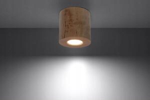 Luminex Downlight 9747 plafon lampa sufitowa spot 1x15W GU10 drewniany