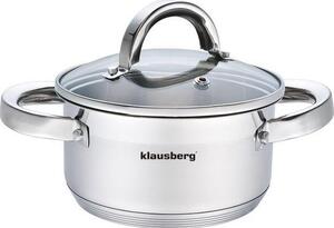 Klausberg Premium Lábos 0.5L, Ø12 cm- Rozsdamentes Acél, Edzett Üveg Fedő KB-7120