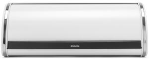 BRABANTIA Roll Top kenyértartó halkan záródó. befelé gördülő fedéllel. 445mm széles. 2 kenyérhez. ívelt forma. acél. fehér - 236747