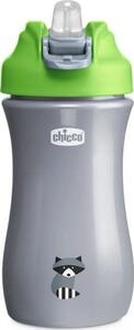 Chicco Kids Pop-Up Cup csöpögésmentes szilikon szívószálas kulacs, cseppmentes ráppatintós záródással. 24m+ 350 ml neutral