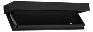 Floatshelf™ Falra Szerelhető Titkos Rekeszes Polc (53 X 17,5 X 5 Cm), Fekete
