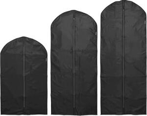 BRABANTIA Protective Clothes Cover 3db-os ruhavédő huzat szett. 3 különböző méret (M. L. XL). fekete - 149580