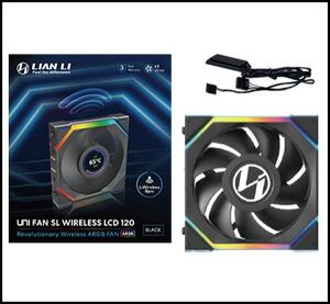 Lian Li UNI FAN SL Wireless LCD 120 hűtő ventilátor fekete (12SLLCD1W1B)