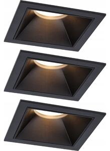 Paulmann Cole LED-es beépíthető lámpa 3 részes készlet LED 18 W Fekete (93125)