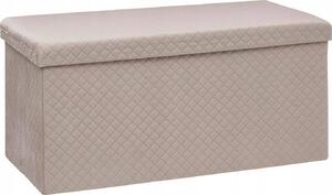 Puff Doble Plegable De Lino Aterciopelado Five