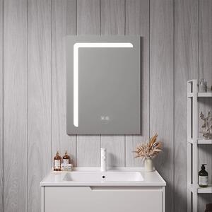 LED fürdőszobai tükör Chambave 45x60 cm ezüstszínű