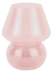 Világos rózsaszín LED asztali lámpa üveg búrával (magasság 20 cm) Vintage – Leitmotiv