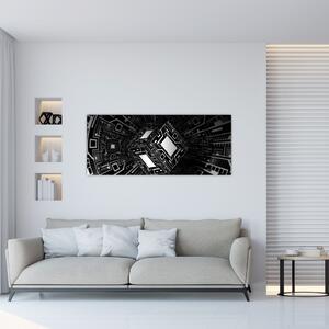 Absztrakt kockák képe (120x50 cm)
