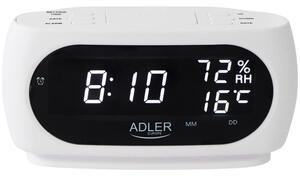 Adler AD 1186 Digitális LCD asztali ébresztőóra - Fehér