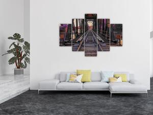 Egy vasúti híd képe (150x105 cm)