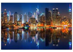 Manhattan képe éjjel (90x60 cm)