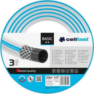 Cellfast BASIC kerti tömlő, 3 rétegű, 1/2", megerősített, 20 m hosszú, UV védelem