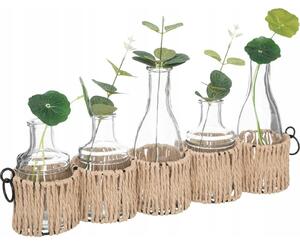 Lote De 5 Soliflores, Cristal, H29,5 Cm