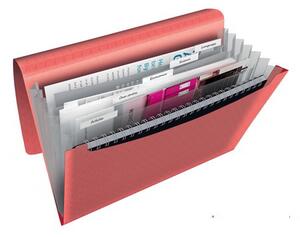 Esselte Colour'Breeze A4 Harmonika irattartó - Korall