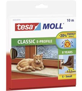 E profilú ablak szigetelő gumi, barna, 10 m x 9 mm, tesamoll TESA 1 tekercs