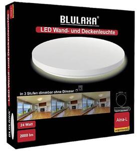 Blulaxa (49107) Aina-L Switch LED-es mennyezeti lámpa, LED-es fali lámpa LED Fixen beépített LED-es 24 W Fehér