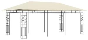 VidaXL krémszínű pavilon szúnyoghálóval 6 x 3 x 2,73 m