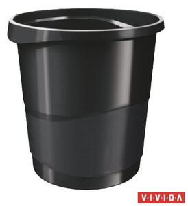 Esselte Europost Vivida 14 literes Műanyag Papírkosár - Fekete