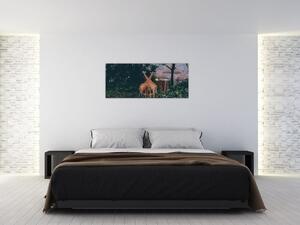 Két zsiráf képe (120x50 cm)