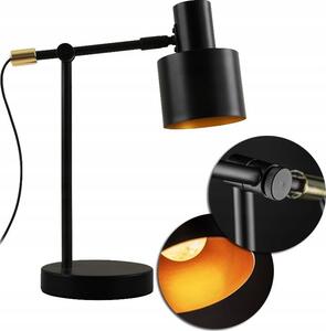 Lampka biurkowa GTV Lampka biurkowa Selvia II Gtv 5570 E14 max. 25W max. 250V IP20 śr. 20 cm czarno/złota LB-SELVII-11-DEC