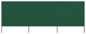 VidaXL 3 paneles zöld szövet szélfogó 400 x 80 cm