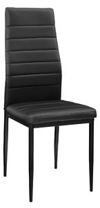 Étkezőszék szett párnázott műbőr szék Graz 2 darabos szett 96 x 43 cm fekete
