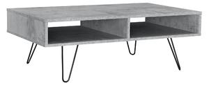 Dohányzóasztal Preston design nappali asztal 100 x 60 x 35cm fém váz beton hatás
