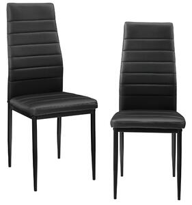 Étkezőszék szett párnázott műbőr szék Graz 2 darabos szett 96 x 43 cm fekete