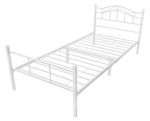 Egyszemélyes ágy Split 90 x 200 cm fémkeretes vintage ágykeret design ágy fehér