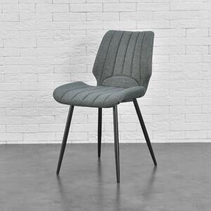 Étkezőszék Pohorje 6 darabos párnázott textil design szék szett 77 x 57,5 x 46 cm sötétszürke