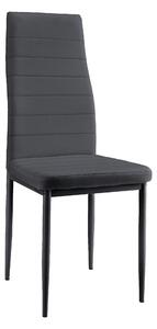 Étkezőszék párnázott műbőr szék Graz 6 darabos szett 96 x 43 cm sötétszürke