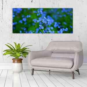 A kék virágok képe (120x50 cm)